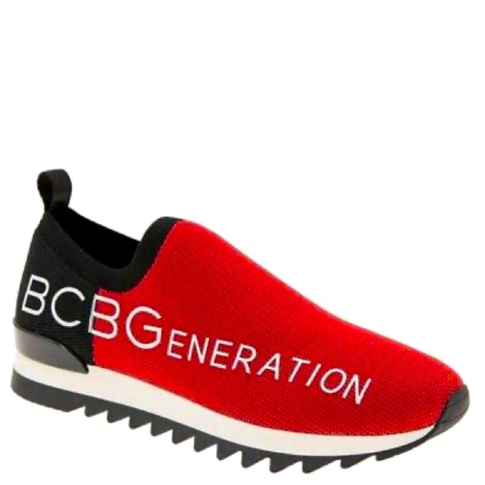 BCBGeneration Women's Lillie Lipstick Red & Black Slip-On Sneakers